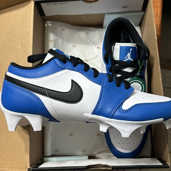 Nike -Jordan 1 Low TD - white/black-royal - Size 8.5 - Authentic Brand New! - Picture 3 of 7